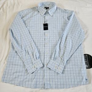 Peter Millar Crown Crafted Rollins Performance Poplin Shirt ICEAQ Men's Size XXL